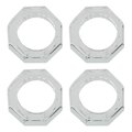 Saro Lifestyle SARO NR204.C Glass Crystal Octagonal Facet Napkin Ring  Clear - Set of 4 NR204.C